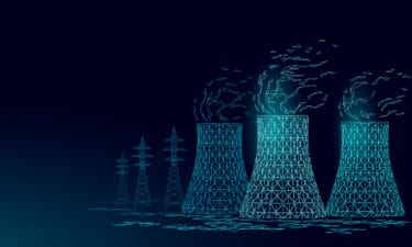 Nuclear power station cooling tower